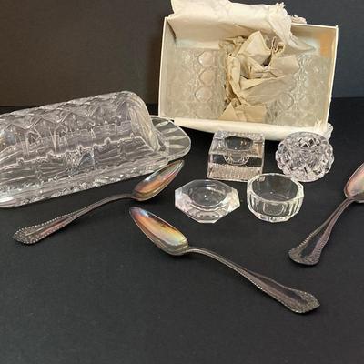 LOT 138: Large Serving Collection - Silver Plate, Pewter, Gorham, Cut Glass and More