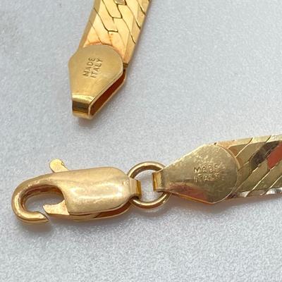 LOT 157: Italy Gold Bracelet - 14KT, TW 8.46g, Sz 8.5