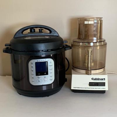 LOT 182: Instant Pot Pressure Cooker: #Duo Nova Black SS 60 & Cuisinart Food Processor # DLC-8F