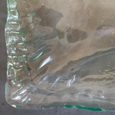 LOT 203: Heavy Art Glass Square Plates 10 3/4