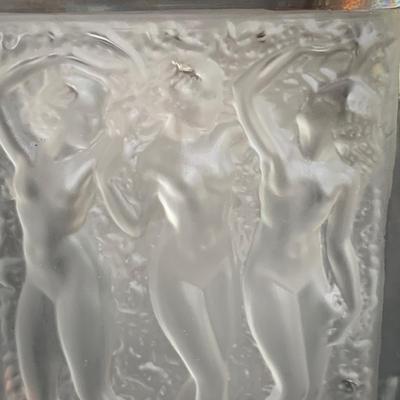 LOT 205: Vintage Lalique France Duncan 3 Nudes Three Femmes Crystal Decanter & Stopper 8