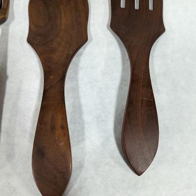 Wooden Salad Bowls & Utensils Margaret Studios Murphy NC Bowl & Vermillion Real Walnut Wood Bowl