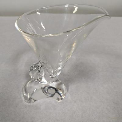 Steuben Crystal Cornucopia Vase