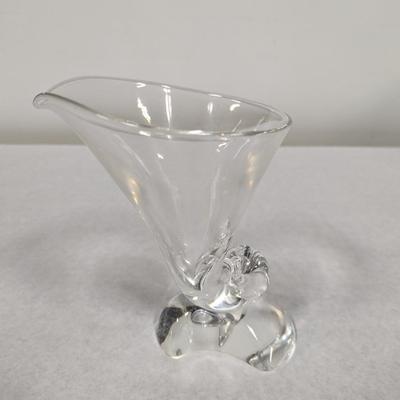 Steuben Crystal Cornucopia Vase