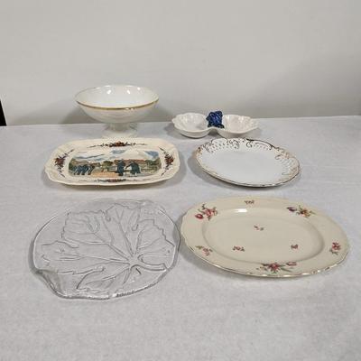 Vintage Serving Platters Andera Dish & Sarreguemines Serving Platter Obernai