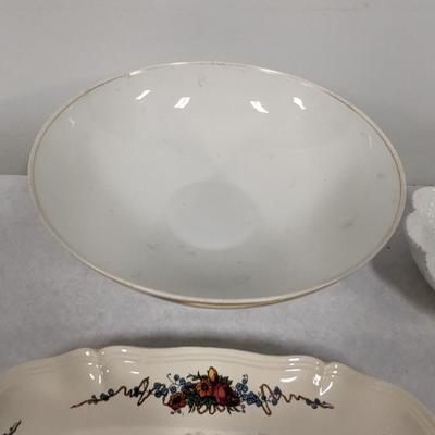 Vintage Serving Platters Andera Dish & Sarreguemines Serving Platter Obernai