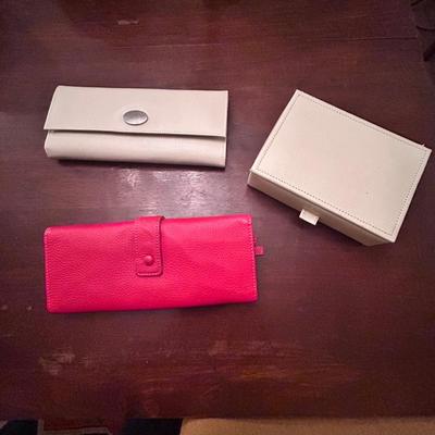 Three Leather Travel Jewelry Cases (K-BB)