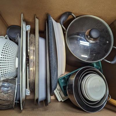 Box Lot Of Kitchen Supplies