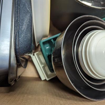 Box Lot Of Kitchen Supplies