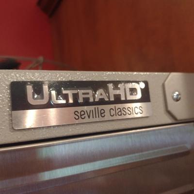 Ultra HD Seville Classics Metal Double Door Storage Cabinet with Shelves on Casters