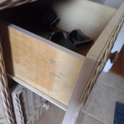 Wicker Chest of Drawers- Measures Approx 36" Wide, 19" Deep, 29" Tall