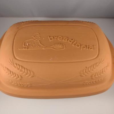 Breadtopia Terra Cotta Hearth Baker with Oval Rattan Proofing Basket
