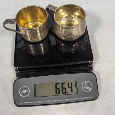 Sterling Silver Cups 66.4 grams