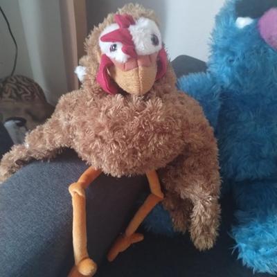 sesemestreet puppets chicken hand puppet and blue monster