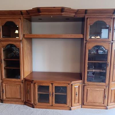 Large, beautiful Home Cinema Designs entertainment center with adjustable top shelves -for BIG TV