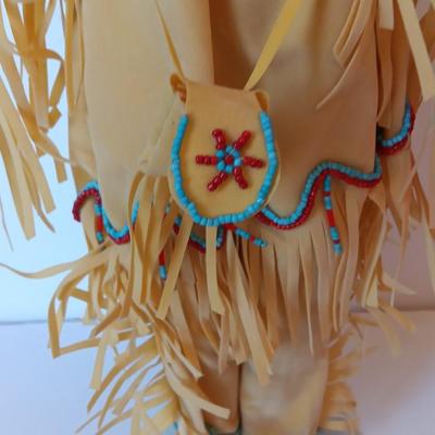 Paradise Galleries Porcelain Native American doll