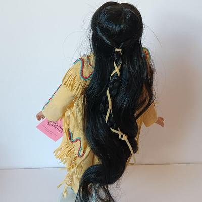 Paradise Galleries Porcelain Native American doll
