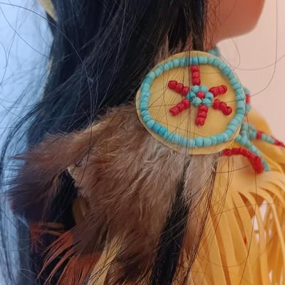 Paradise Galleries Porcelain Native American doll