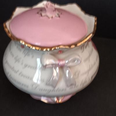 Numbered Forever my Daughter Porcelain music boxes - Hadley collection Collin Bogle with Faith hope & love abide