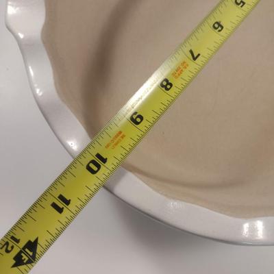Pampered Chef Stoneware Pie Plate- Approx 10"