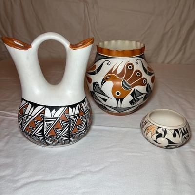 Pueblo Pottery - Wedding Vase Plus Adrian Trujillo Vase & More (LR-RG)