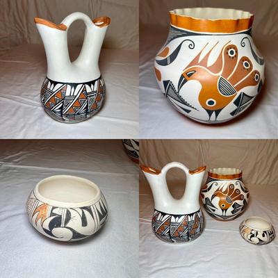 Pueblo Pottery - Wedding Vase Plus Adrian Trujillo Vase & More (LR-RG)
