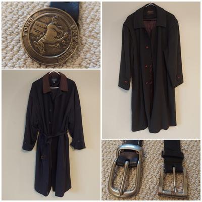 Men's Trench Coats and Leather Belts (B1-BBL)