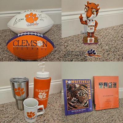 Clemson Memorabilia Includes Signed Football (BD-DW)