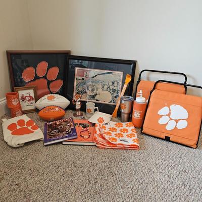 Clemson Memorabilia Includes Signed Football (BD-DW)