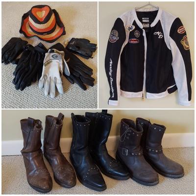 Women's Harley Davidson Coat, Boots and More (B1-BBL)