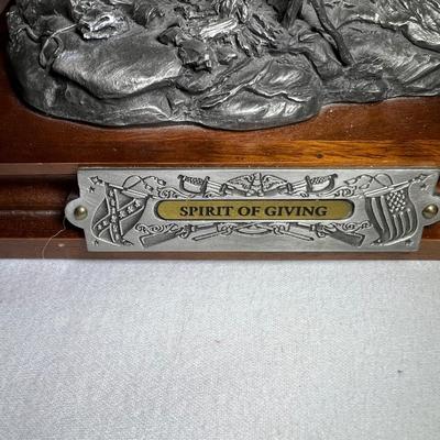 Pair of Chilmark Pewter Sculptures w/ Signature: 'Spirit of Giving' & 'Angel of Fredericksburg' (LR-RG)