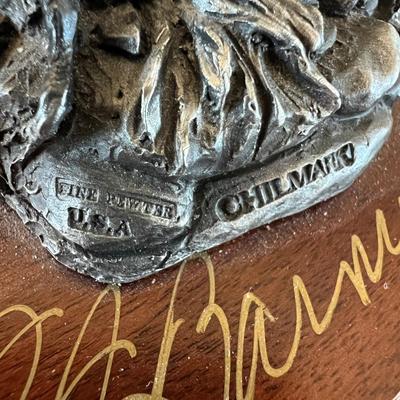 Pair of Chilmark Pewter Sculptures w/ Signature: 'Spirit of Giving' & 'Angel of Fredericksburg' (LR-RG)