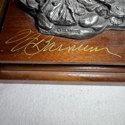 Pair of Chilmark Pewter Sculptures w/ Signature: 'Spirit of Giving' & 'Angel of Fredericksburg' (LR-RG)