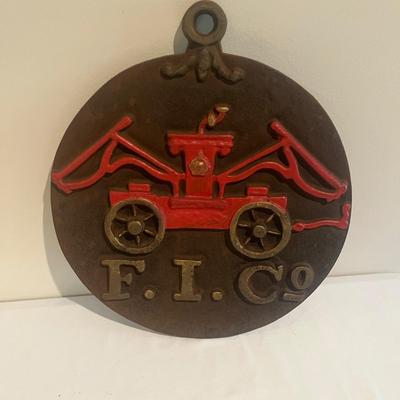 Cast Iron F.I. Co. Wall Hanging, Wood Holder & Branding Iron (BD-MG)