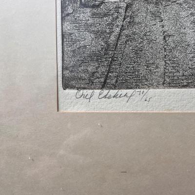 L. Mariae Signed German Etching (UB3-DZ)