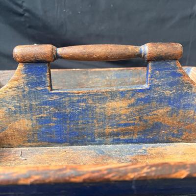 Vintage Wooden Box and Basket w/ Fruit Replicas (UB3-DZ)