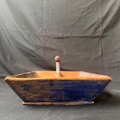 Vintage Wooden Box and Basket w/ Fruit Replicas (UB3-DZ)