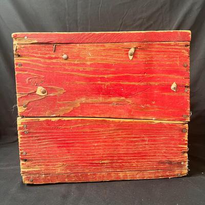 Vintage Wooden Box and Basket w/ Fruit Replicas (UB3-DZ)