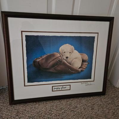 Pair of Framed and Signed Sports Lithographs by Will Bullas (BD-DW)