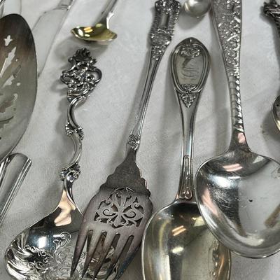 Silver plate tea lot specialty utensils
