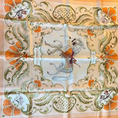 Hermes Silk Lg. Square Scarf w. Box, Book