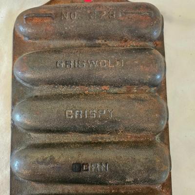 Griswold Aebleskiver Pan & Cornbread Stick Pan with #8 Steam Kettle Cast Iron (K-DW)