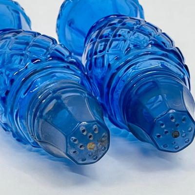 Blue Glass Avon Salt and Pepper Shakers