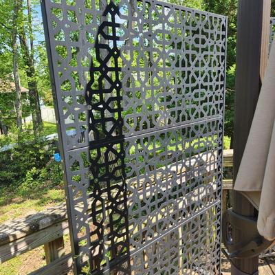 5 Sections Metal Privacy Garden patio Screens 45