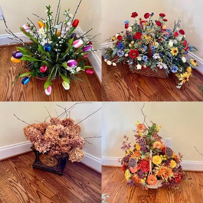 Four Seasons of Faux Floral Arrangements (DR-RG)