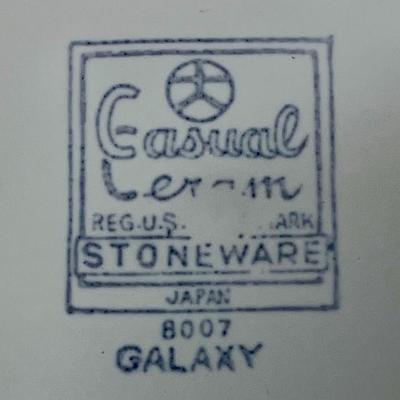 Single Dinner Plate Casual Ceram Japan Galaxy 8007 70's colors