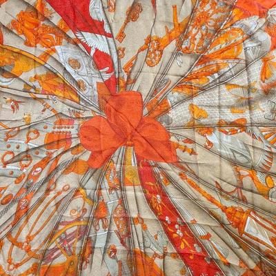 Hermes Silk 54” Square Shear Silk Scarf, Box