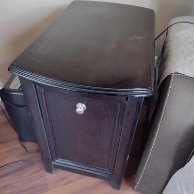 Wood Finish Side Table (T)