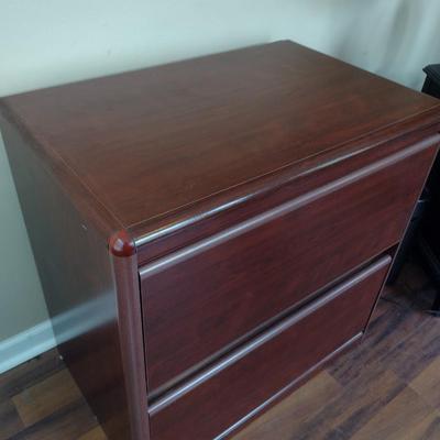 Wood Finish Double Drawer Office Filing Cabinet