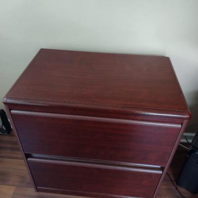 Wood Finish Double Drawer Office Filing Cabinet